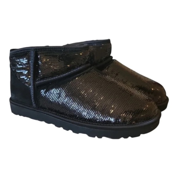 Ugg Classic Ultra Mini Mirror Ball Boot sz 8 - Picture 1 of 6